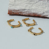 Dot Earcuff in Black Spinel