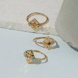 Compass Ring in Iolite/Opal