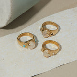 Luna Signet in Moonstone/Moonstone - Ready To Ship