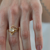 Fortune Teller Ring in White Moonstone