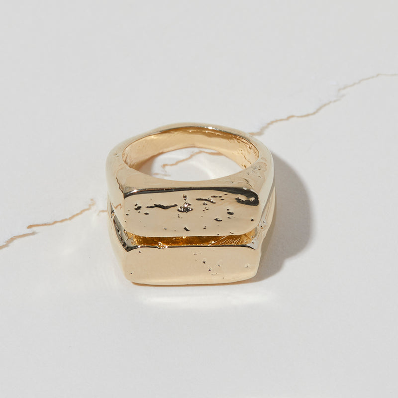 Double Rectangle Signet Ring