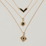Starburst Necklace in Black Onyx
