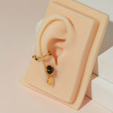 Dot Earcuff in Black Spinel