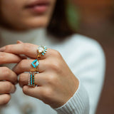 Under The Stars Ring in Chalcedony