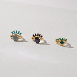 Eyelash Ring in Black Onyx