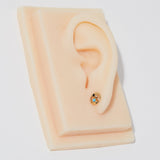 Ying Yang Studs in Moonstone/Opal