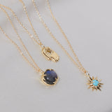 Under The Stars Necklace in Chalcedony