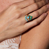 Eyelash Ring in Turquoise