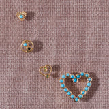 Ying Yang Studs in Moonstone/Opal
