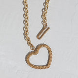 Chunky Woven Heart Necklace - Ready to Ship