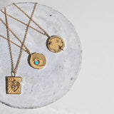 Lace Heart Necklace in Moonstone