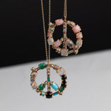 Mosaic Peace Necklace in Pink Cloud Palette
