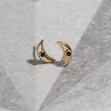 Moon Studs in Turquoise
