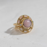 Hidden Star Ring in Pink Opal + Opal