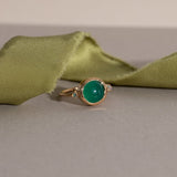 Hidden Star Ring in Green Onyx + Moonstone