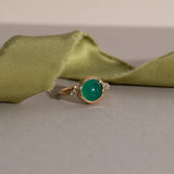 Hidden Star Ring in Green Onyx + Moonstone