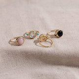 Hidden Star Ring in Labradorite + Black Spinel - Ready to Ship