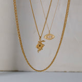 Snake Eye Necklace in Black Onyx