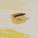 Cha Cha Ring in Black Onyx + Black Opal