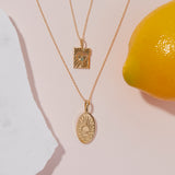 Lace Heart Necklace in Opal