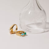 Chunky Signet in Pink Opal and Moonstone