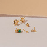 Tiny Star Studs in Opal