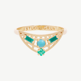 Sailor Ring in Turquoise + Green Onyx