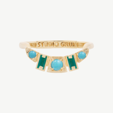 Sunny Ring in Turquoise + Green Onyx