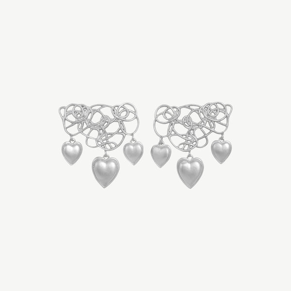 Kardia Triple Heart Earrings