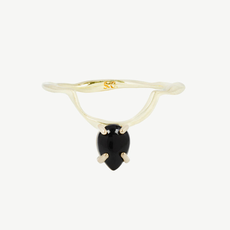 Drip Ring in Black Onyx - READY TO SHIP