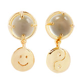 Happy Balance Studs in Moonstone