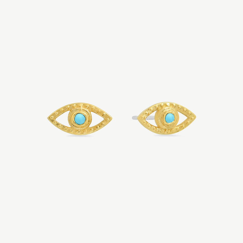 Lone Eye Studs in Turquoise - READY TO SHIP
