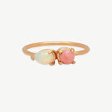 Asymmetrical Ring in Opal + Pink Opal - READY TO SHIP