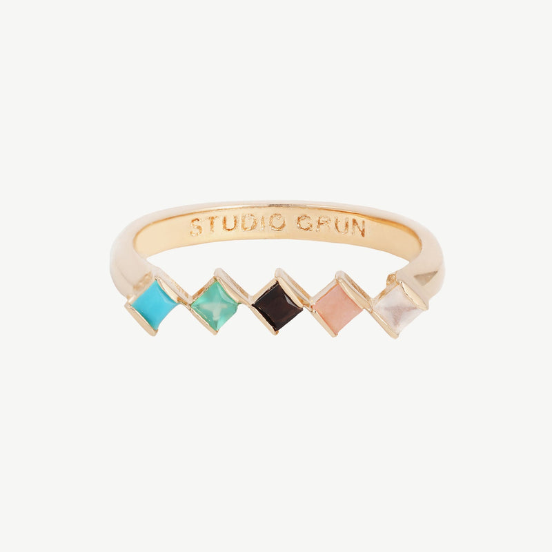 Cobble Ring in Rainbow - READY TO SHIP