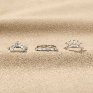 Chevron Ring in Topaz