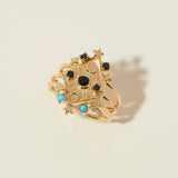 Siggy Ring in Black Spinel - READY TO SHIP