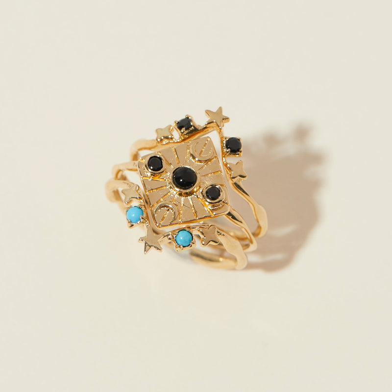 Siggy Ring in Black Spinel - READY TO SHIP