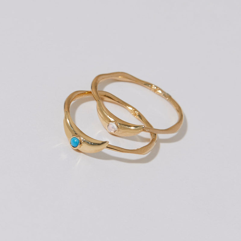 Crescent Ring in Turquoise - READY TO SHIP