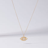 Snake Eye Necklace in Moonstone - READY TO SHIP