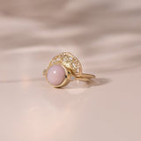 Hidden Star Ring in Pink Opal + Opal