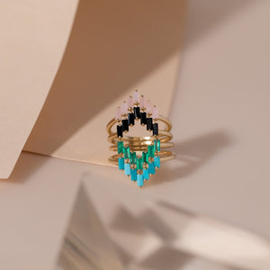 Chevron Ring in Turquoise
