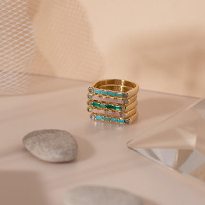 Cha Cha Ring in Pink Opal + Opal