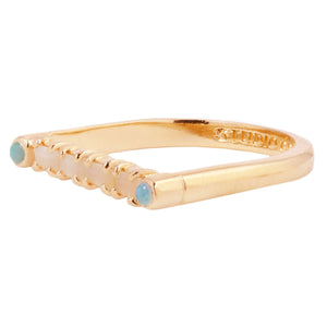 Cha Cha Ring in Pink Opal + Opal