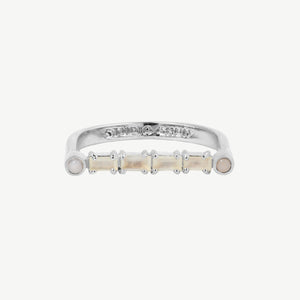 Cha Cha Ring in Moonstone + Pink Opal