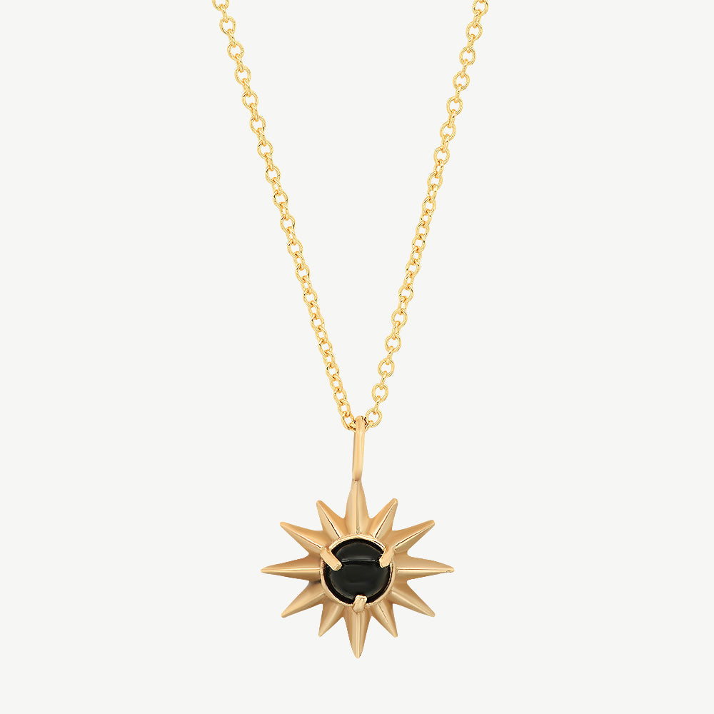 Starburst Necklace in Black Onyx