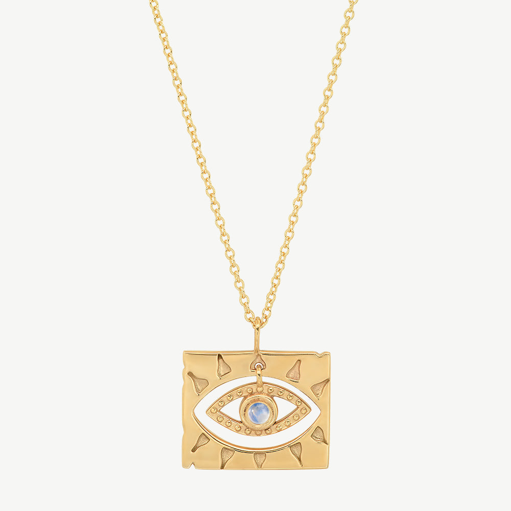 Lone Eye Necklace in Moonstone