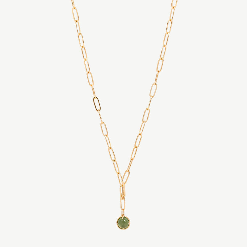 Fortune Teller Necklace in Green Serpentine