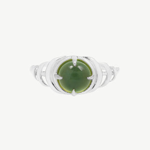Seven Moons Ring in Green Serpentine