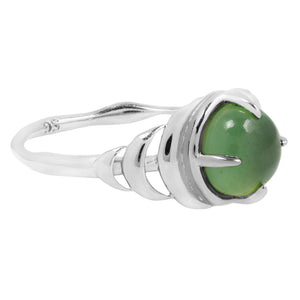 Seven Moons Ring in Green Serpentine