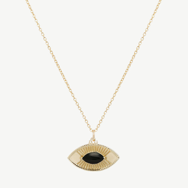 Snake Eye Necklace in Black Onyx